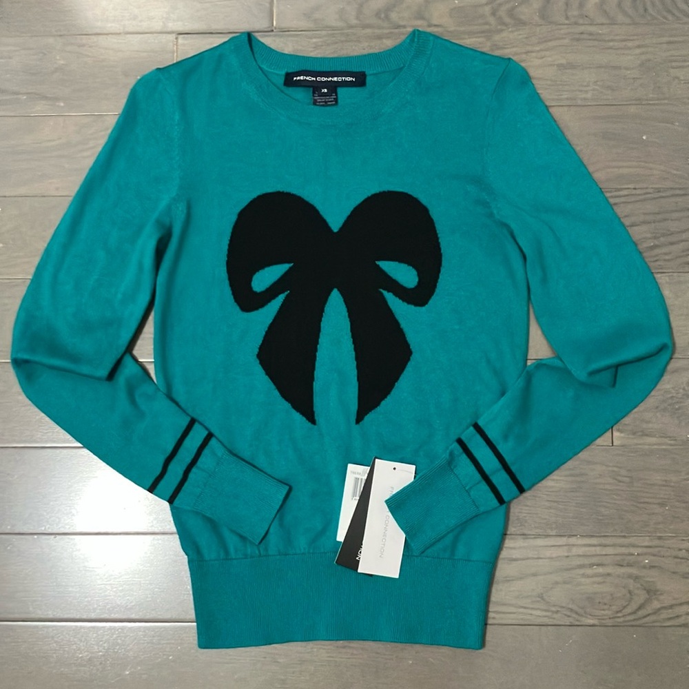 NWT French Connection Bow Sweater Size XS